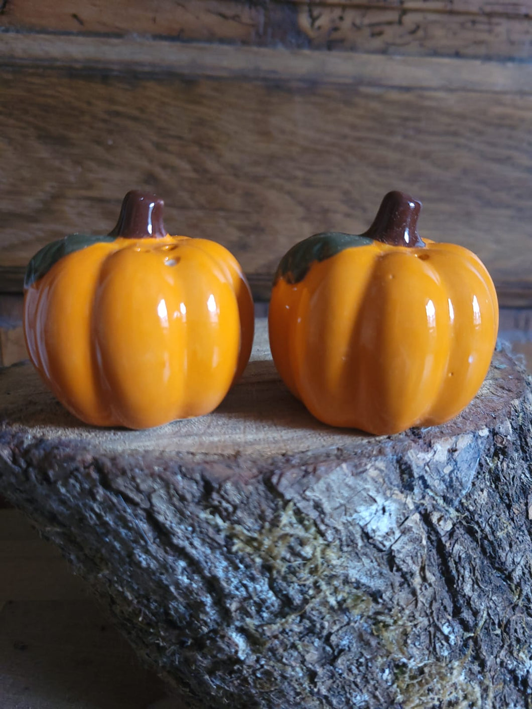 Salière et poivrière citrouilles