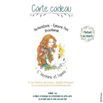Carte cadeau l'Hermine et l'Ajonc