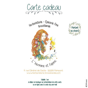 Carte cadeau l'Hermine et l'Ajonc