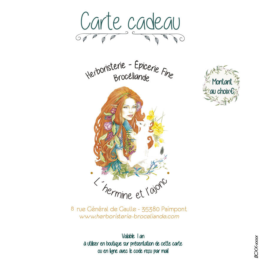 Carte cadeau l'Hermine et l'Ajonc