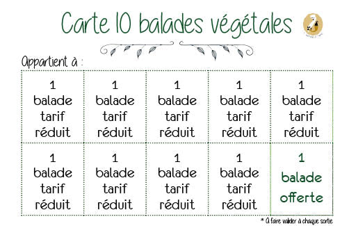 Carte 10 balades végétales - Tarif Réduit
